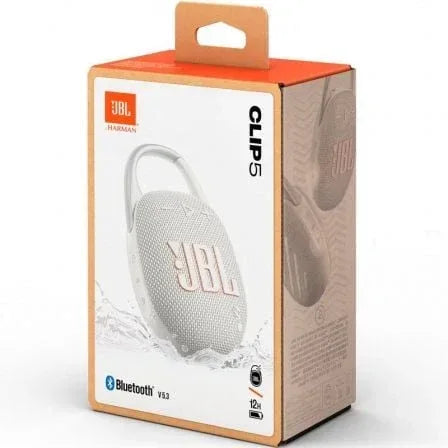 Altavoz con Bluetooth JBL Clip 5/ 7W/ 1.0/ Blanco - PixelPlaza