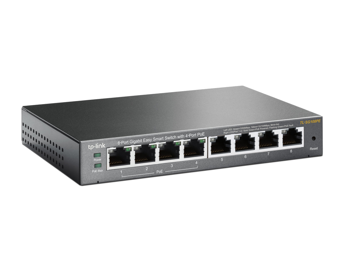 Switch 8 puertos tp - link tl - sg108pe easy