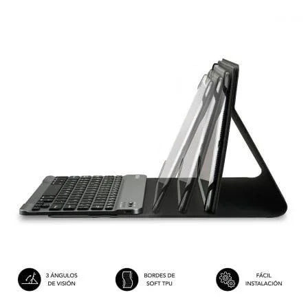 Funda con Teclado Subblim Keytab Pro Bluetooth para Tablets de 10.1"-10.8"/ Negra - PixelPlaza