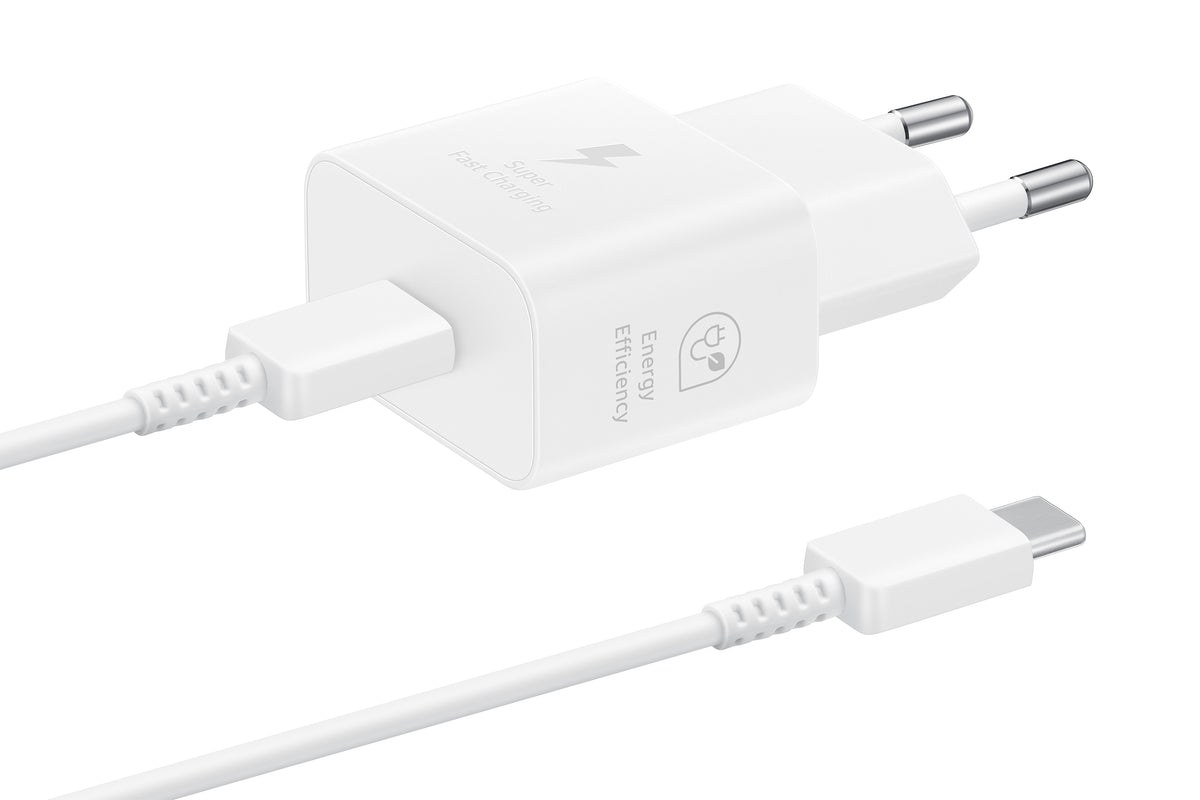 Cargador Samsung ep - t2510xwegeu USB tipo c blanco 25w cable incluido