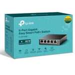 Switch 5 puertos tp - link tl - sg105pe easy