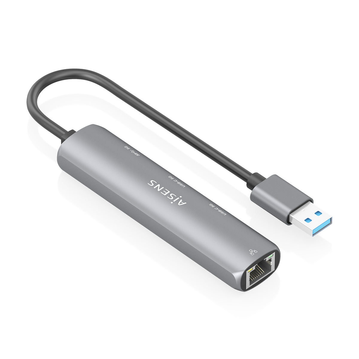 Hub USB Aisens ASUC-4P036-GR/ 2xUSB Tipo-C/ 1xUSB/ 1xRJ45/ Gris