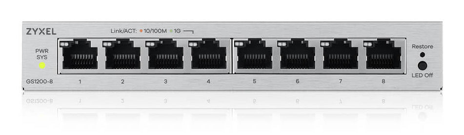 Switch 8 puertos zyxel gs1200 - 8v3 8xgbe