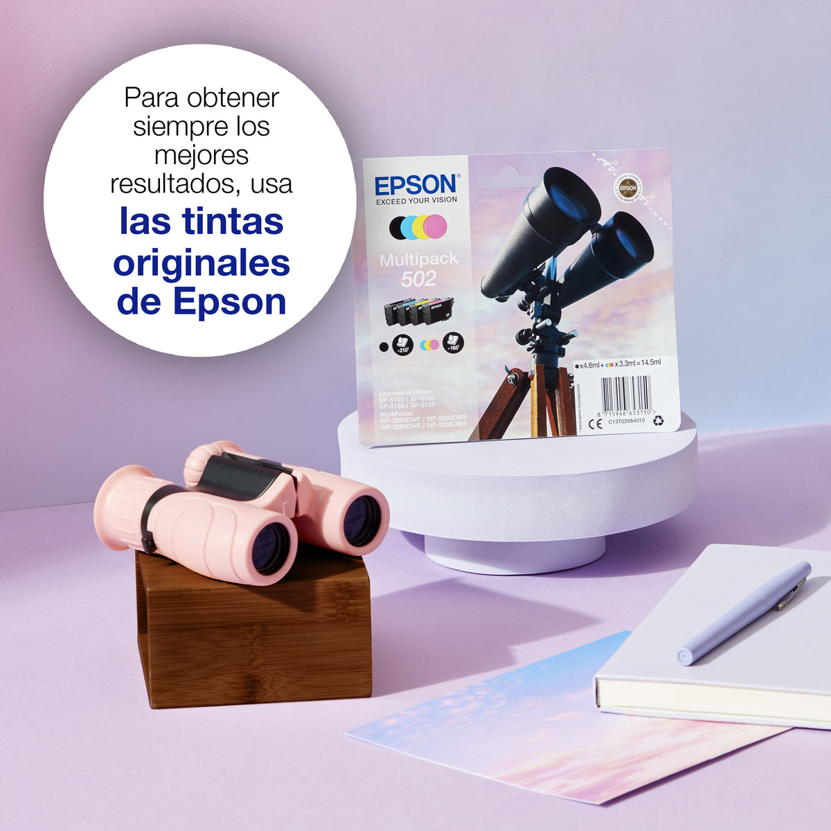 Cartucho tinta Epson t02v440 502 amarillo