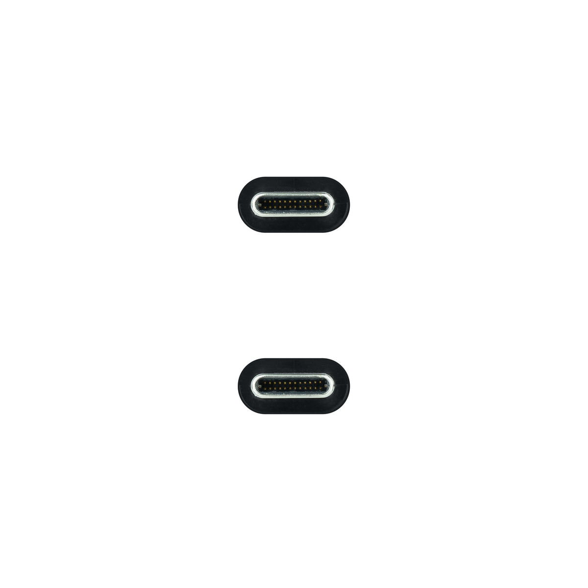 Cable USB 3.1 Tipo-C Nanocable 10.01.4102/ USB Tipo-C Macho - USB Tipo-C Macho/ Hasta 100W/ 10Gbps/ 2m/ Negro