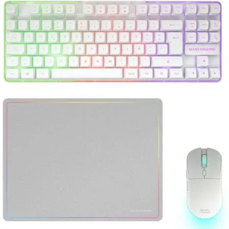 Pack Gaming Mars Gaming MCPWTKL/ Teclado Inalámbrico + Ratón Inalámbrico + Alfombrilla - PixelPlaza