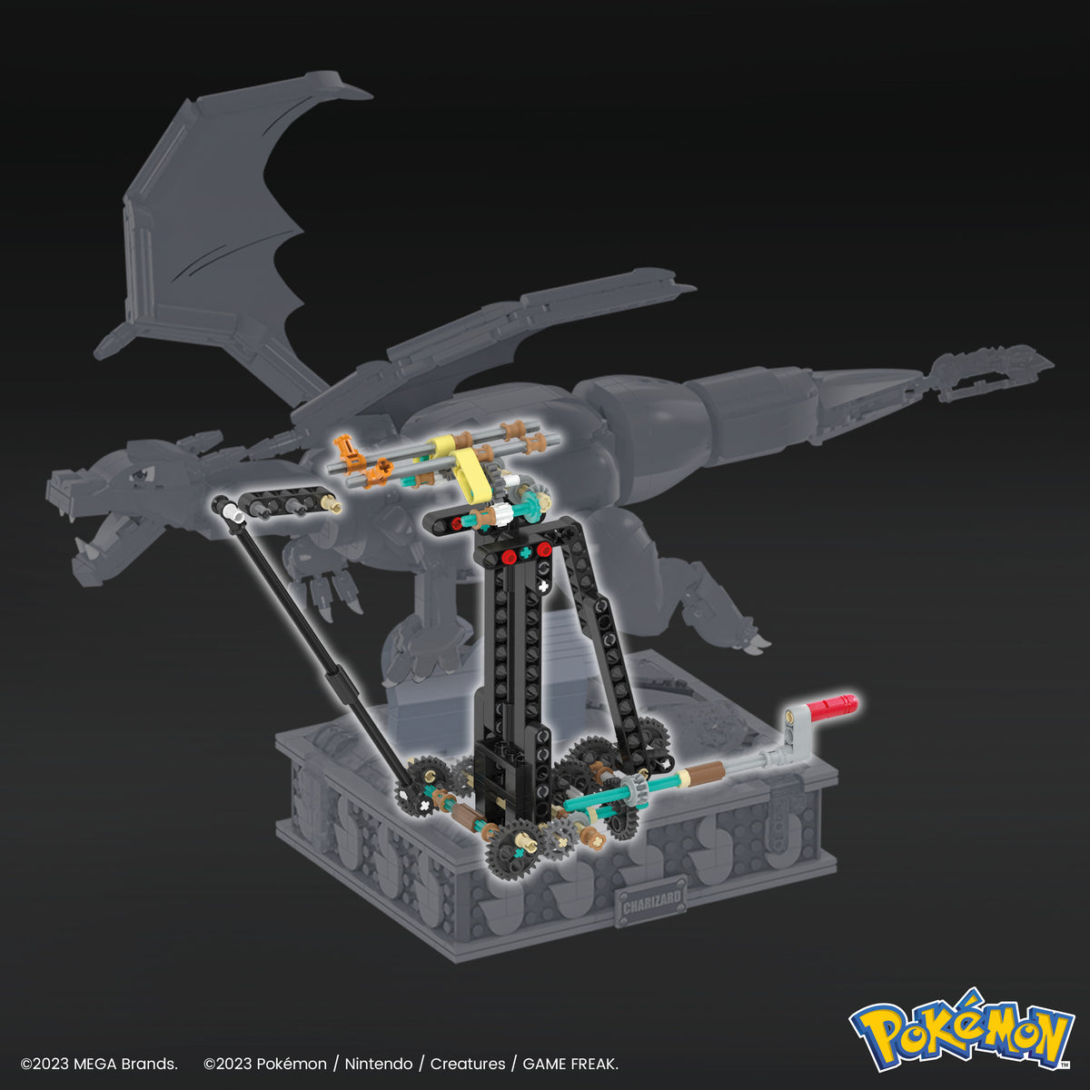 Figura Mattel mega construx motion pokemon motion charizard 1664 pcs