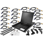 Consola kvm 16 puertos startech for server rack · rackmount lcd · 48.26 cm