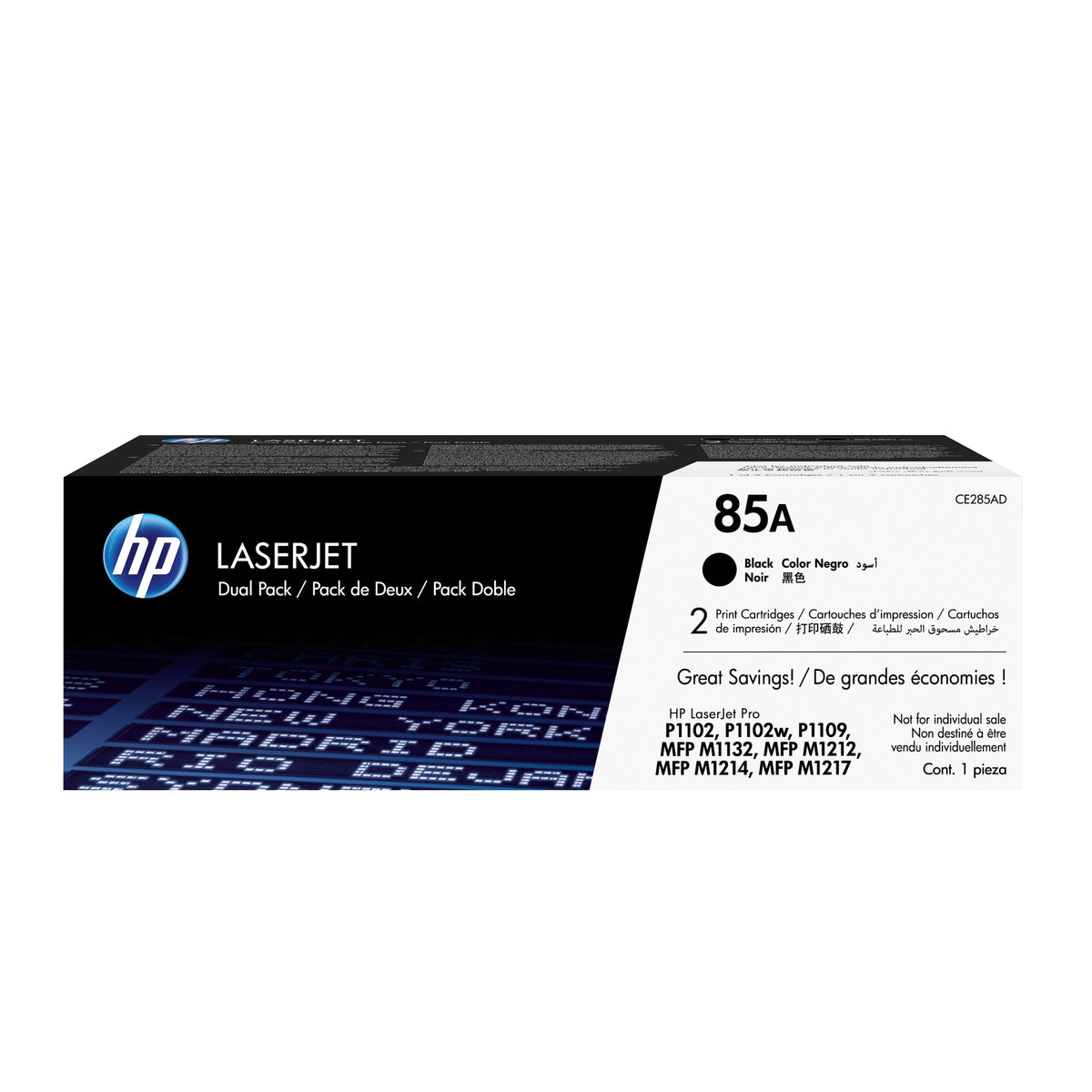 Pack de toner Hp ce285ad negro 85a m1132 - m1136 - m1212 - m1217 - p1102