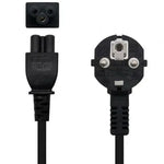 Cable Alimentación Trébol Nanocable 10.22.0302-L300/ Schuko Macho - C5 Hembra/ 3m/ Negro - PixelPlaza