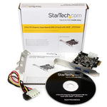 Tarjeta de puertos startech pci express 2 USB en 1
