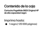 Toner Hp pagewide 982x alta capacidad negro
