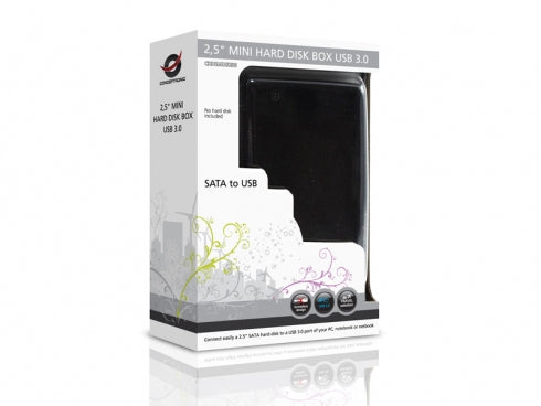 Caja externa Conceptronic HDD de 2.5 pulgadas para disco duro SATA USB 3.0 negro