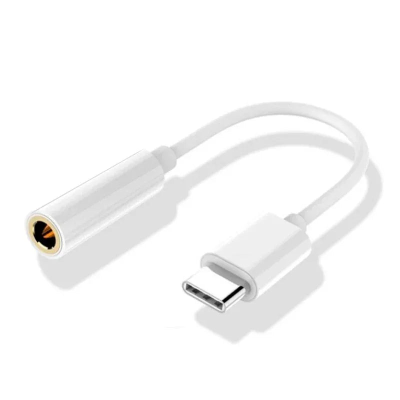 Adaptador Conector Tipo C a Jack 3,5 mm (Digital) COOL (Universal) Blanco - PixelPlaza