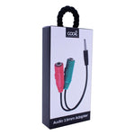 Adaptador Doble Entrada a Jack 3.5mm Auxiliar COOL Universal - PixelPlaza