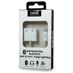 Adaptador Dual Bluetooth Jack 3,5 mm + Carga Lightning COOL - PixelPlaza
