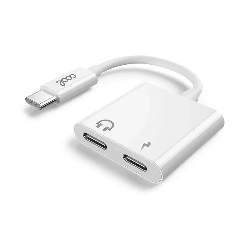 Adaptador Dual USB TIPO-C (Auriculares + Carga) Digital COOL - PixelPlaza