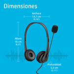 Auriculares HP wired USB - a stereo headset euro