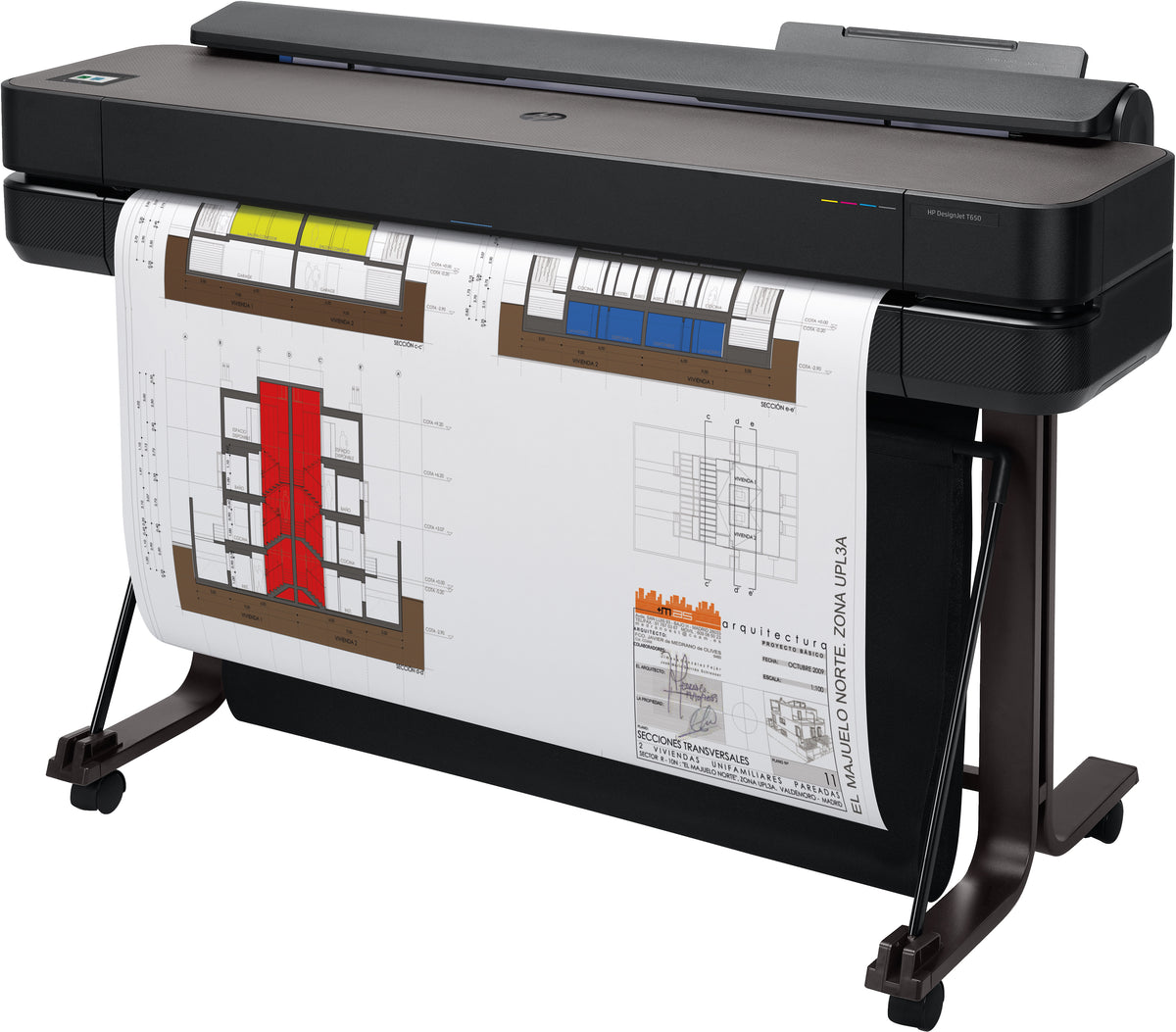 Plotter Hp designjet t650 a0 36 pulgadas red · WiFi · cortadora horizontal automatica