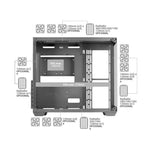 Caja ordenador mars gaming mcv4p premium custom xxl cristal templado rosa