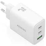 Cargador de Pared GaN Aisens ASCH-67W3P086-W/ 2xUSB Tipo-C/ 1xUSB/ 67W/ Blanco