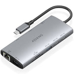 Docking USB Tipo-C Aisens ASUC-10P050-GR/ 1xDisplayPort/ 1xHDMI 4K/ 1xRJ45/ 2xUSB/ 2xUSB Tipo-C/ 1xUSB Tipo-C PD/ 1xLect