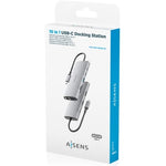 Docking USB Tipo-C Aisens ASUC-10P050-GR/ 1xDisplayPort/ 1xHDMI 4K/ 1xRJ45/ 2xUSB/ 2xUSB Tipo-C/ 1xUSB Tipo-C PD/ 1xLect