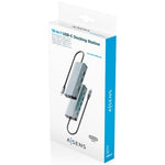 Docking USB Tipo-C Aisens ASUC-10P052-GR/ 2xHDMI 4K/ 1xRJ45/ 3xUSB/ 1xUSB Tipo-C/ 1xUSB Tipo-C PD/ 1xLector de Tarjetas/