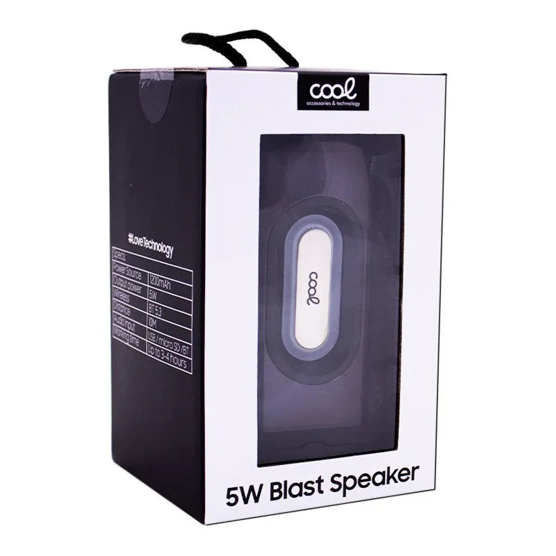 Altavoz Bluetooth Universal Música 5W COOL Blast Negro - PixelPlaza
