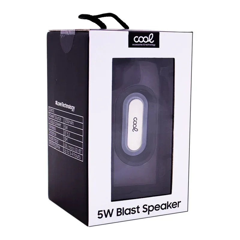 Altavoz Bluetooth Universal Música 5W COOL Blast Negro - PixelPlaza