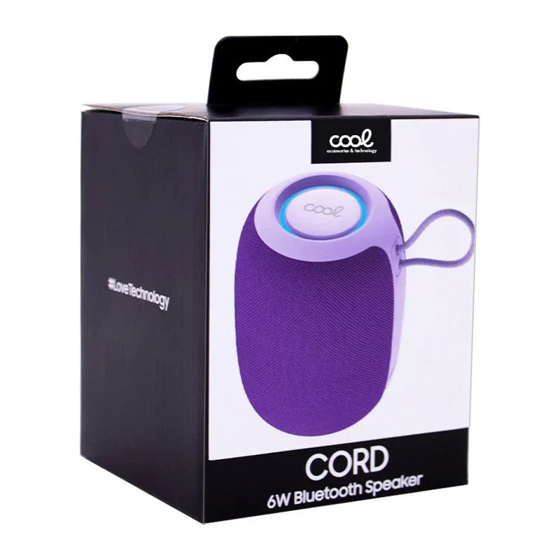 Altavoz Bluetooth Universal Música 6W COOL Cord TWS Violeta - PixelPlaza