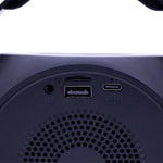 Altavoz Bluetooth Universal Música 6W COOL Mini Karaoke Party + 2 Micrófonos Negro - PixelPlaza