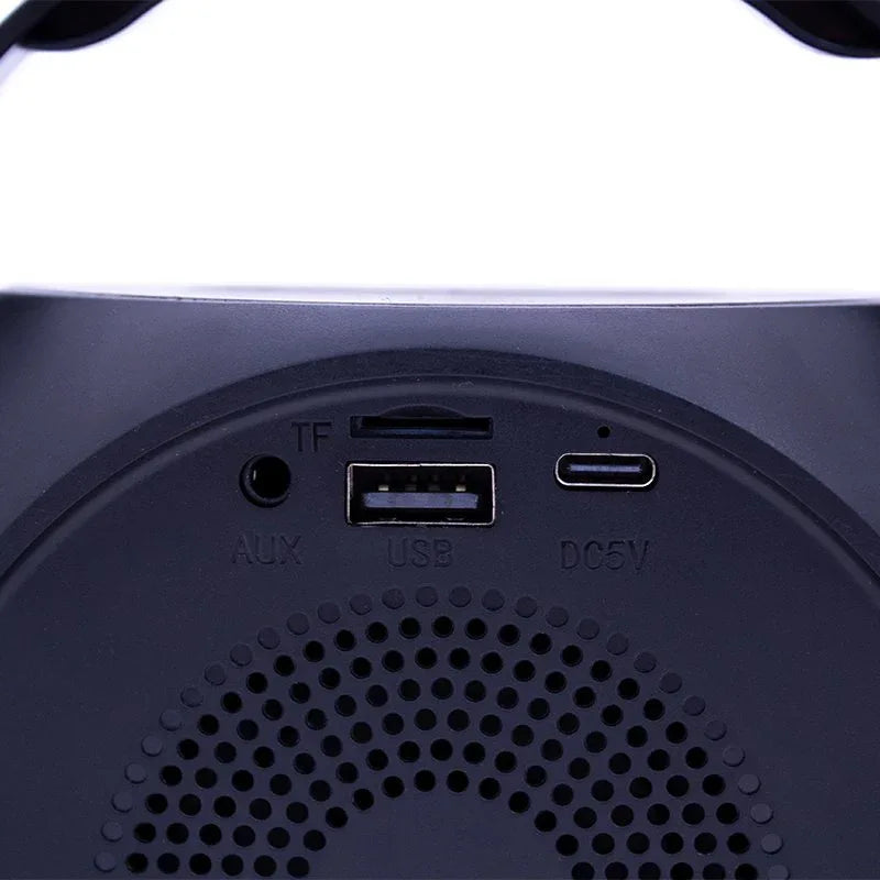 Altavoz Bluetooth Universal Música 6W COOL Mini Karaoke Party + 2 Micrófonos Negro - PixelPlaza