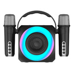 Altavoz Bluetooth Universal Música 6W COOL Mini Karaoke Party + 2 Micrófonos Negro - PixelPlaza