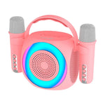 Altavoz Bluetooth Universal Música 6W COOL Mini Karaoke Party + 2 Micrófonos Rosa - PixelPlaza