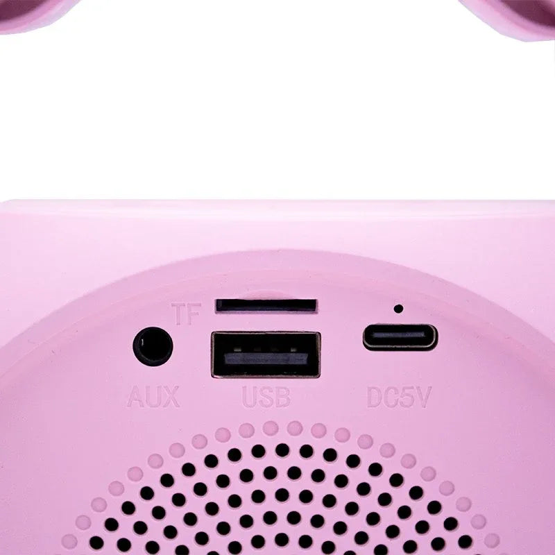 Altavoz Bluetooth Universal Música 6W COOL Mini Karaoke Party + 2 Micrófonos Rosa - PixelPlaza