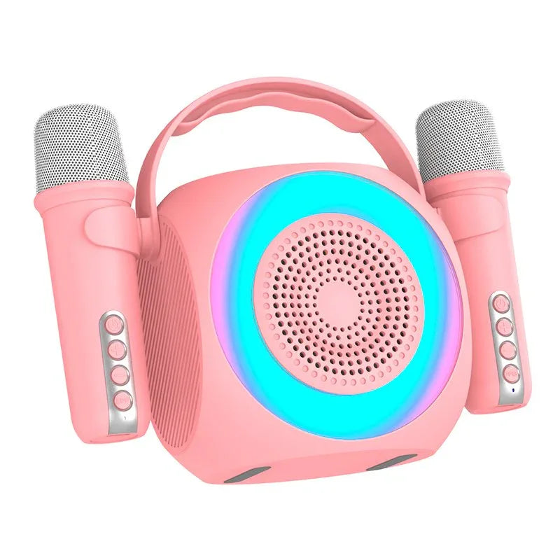 Altavoz Bluetooth Universal Música 6W COOL Mini Karaoke Party + 2 Micrófonos Rosa - PixelPlaza