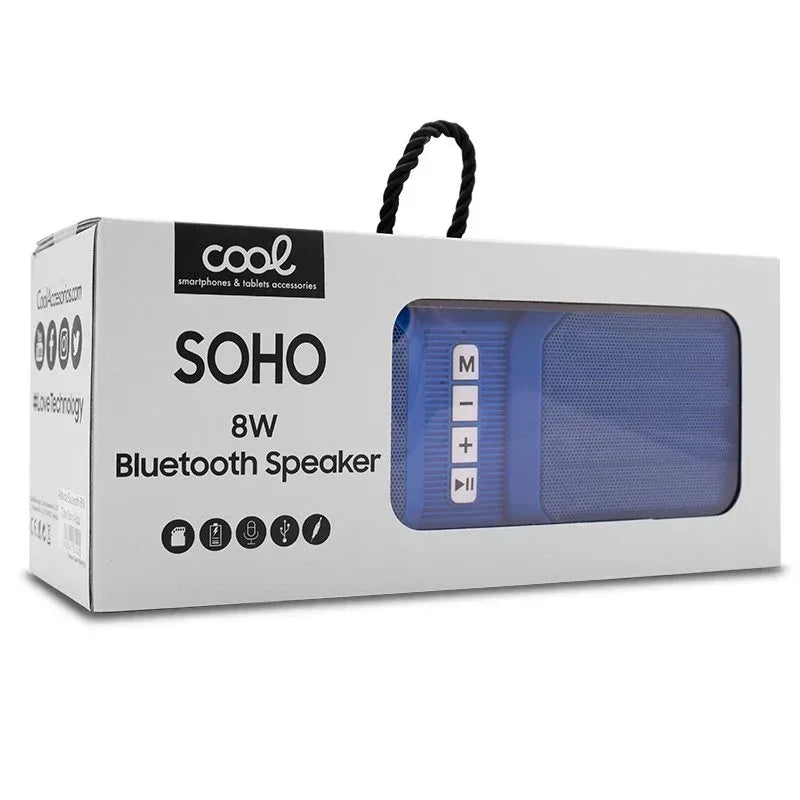 Altavoz Música Universal Bluetooth COOL (8W) Soho Azul - PixelPlaza