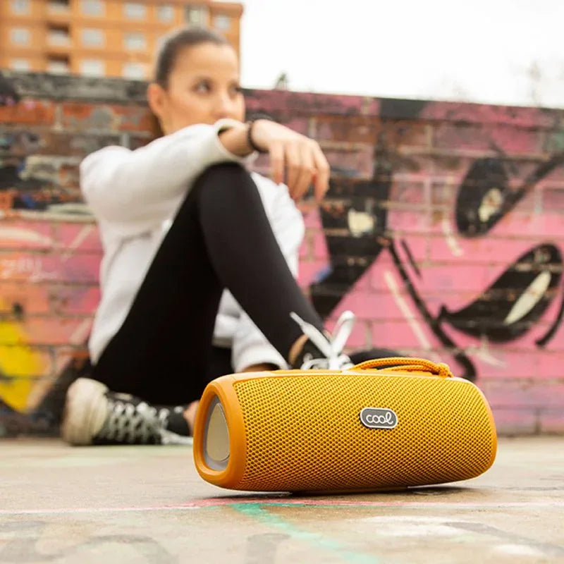 Altavoz Música Universal Bluetooth COOL Joy Mostaza (12W) - PixelPlaza