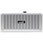 Altavoz Música Universal Bluetooth Marca COOL Retro (20W) Madera Negro Frontal Plata - PixelPlaza