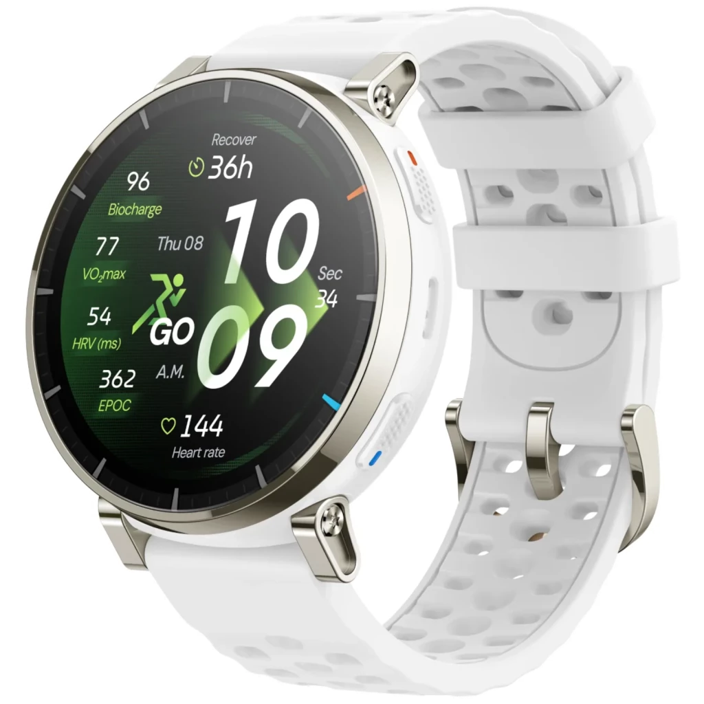 Amazfit Active 3 Premium Blanco Aero 1,32 pulgadas AMOLED GPS NFC 12 días +100 deportes 5ATM Smartwatch