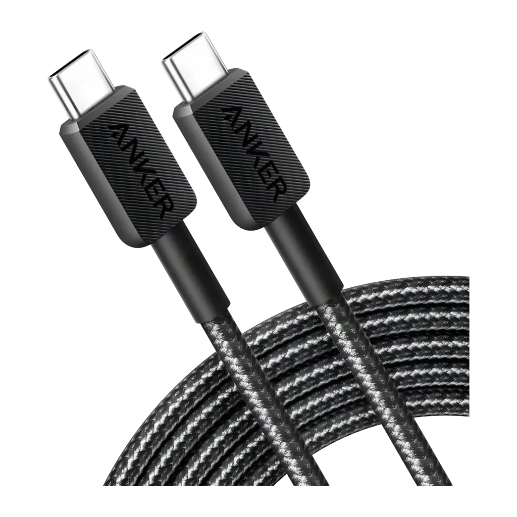 Cable usb Anker 322 USB C a USB C 60W 0.9 m Negro #negro
