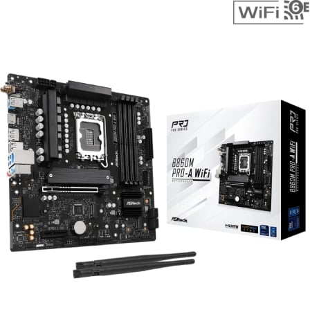 Placa Base Asrock B860M PRO-A WiFi Socket 1851/ DDR5/ PCIe 5.0/ Micro ATX