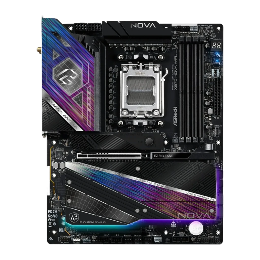 ASRock X870 Nova WiFi AM5 DDR5 ATX WiFi 7 AMD X870E 5 ranuras M.2 Placa base