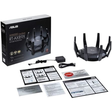 Router Inalámbrico ASUS RT-AX89X/ WiFi 6/ 6000Mbps/ 2.4GHz 5GHz/ 8 Antenas/ WiFi 802.11ax/ac/n/a/ - n/b/g