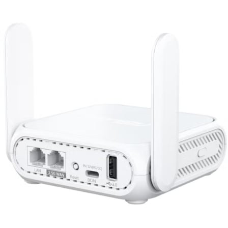 Router de Viaje Inalámbrico 5G Móvil ASUS RT-BE58 Go/ WiFi 7/ 3600Mbps/ 2.4GHz 5GHz/ 2 Antenas/ WiFi 802.11be/ax/ac/n/a/