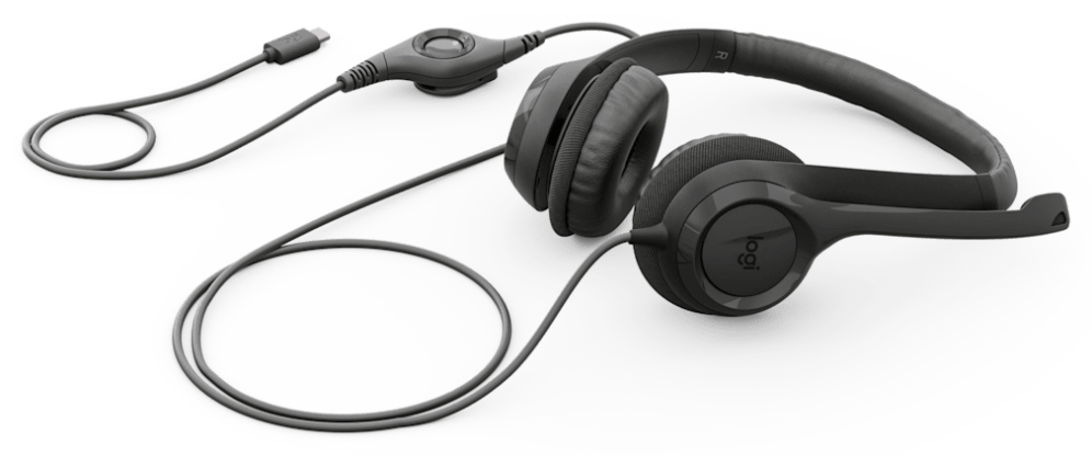 Logitech Auriculares con Cable H390 para PC/Portátil, Auriculares Estéreo con Micrófono con Supresión de Ruido, USB-C, C