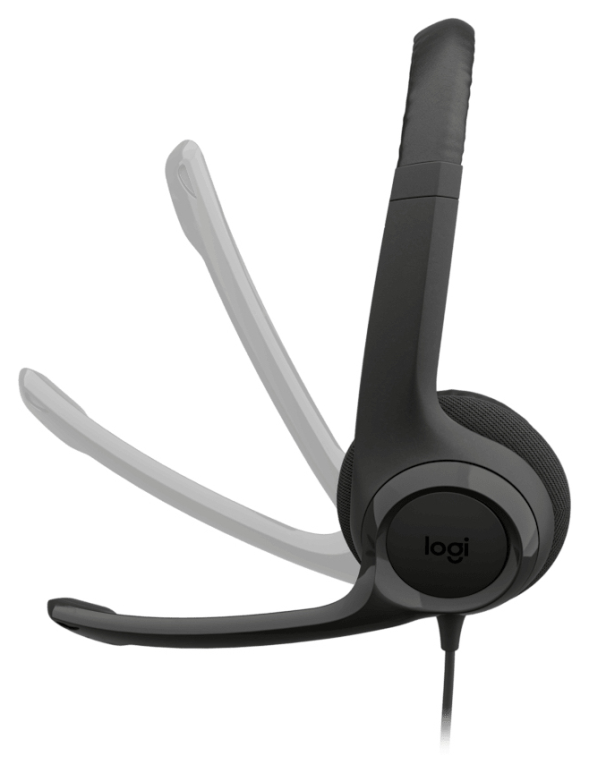 Logitech Auriculares con Cable H390 para PC/Portátil, Auriculares Estéreo con Micrófono con Supresión de Ruido, USB-C, C