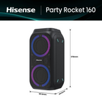 Hisense Party Rocket 160 Altavoz para fiestas Negro 160 W