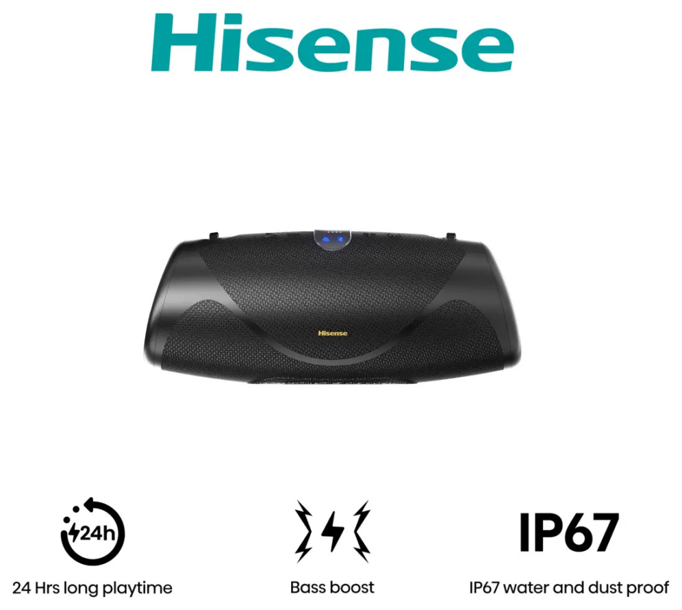 Hisense 20019369 altavoz portátil o de fiesta Altavoz portátil estéreo Negro 140 W